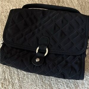 Vera Bradley Black Quilted Women's Hanging Travel Organizer Bag